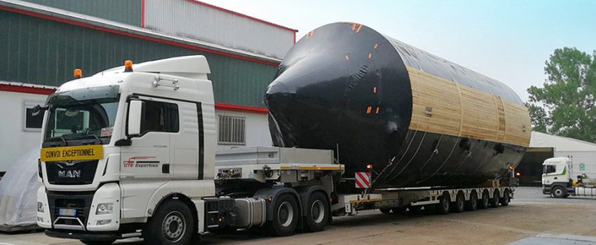 Transport de cuve industrielle